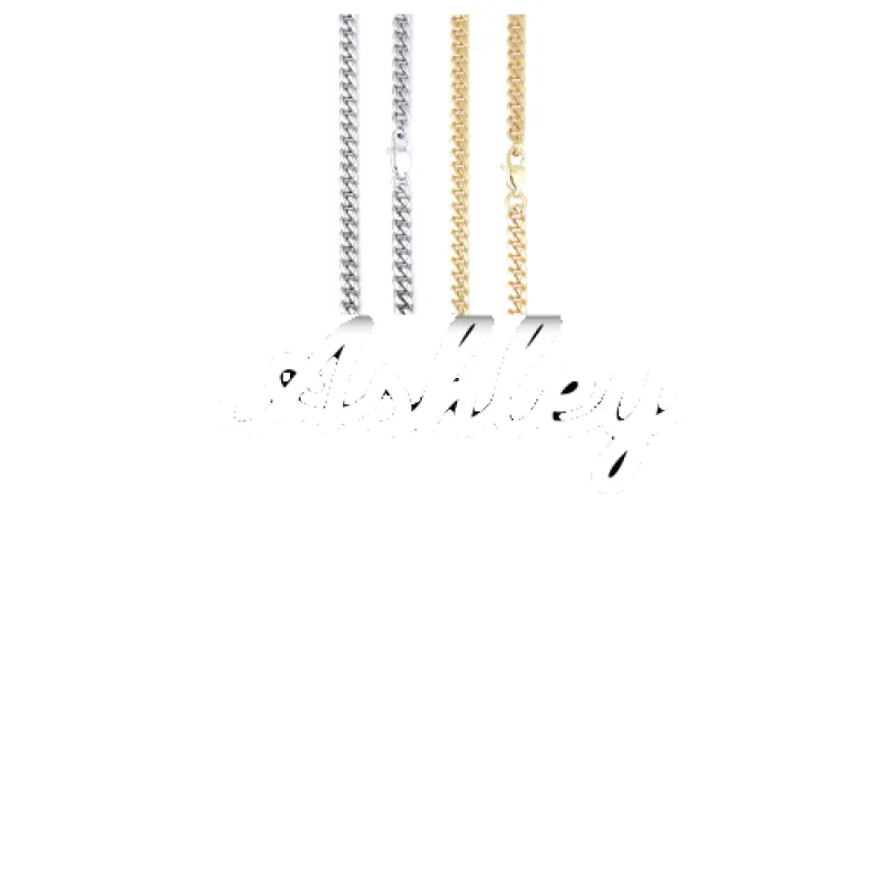 Script Custom Letter Necklace made by The GUU Shop