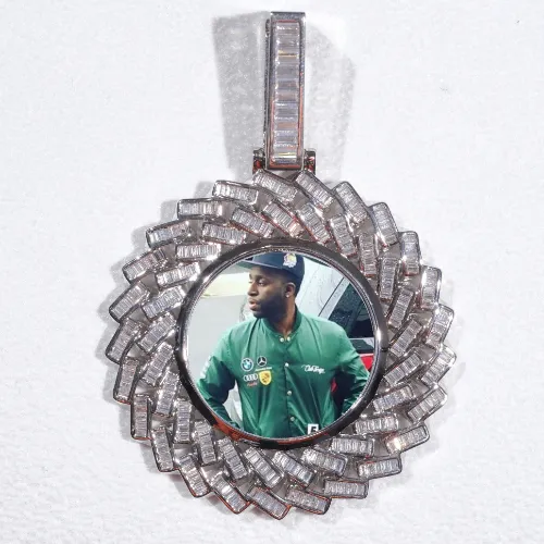 Large 3D Baguette Custom Picture Pendant sold by The GUU Shop