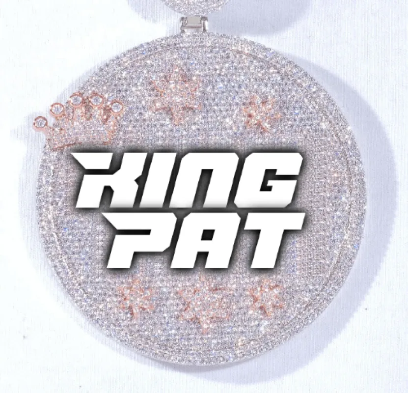 CUSTOM LETTER NECKLACE 3D BIG CROWN DISC made by The GUU Shop