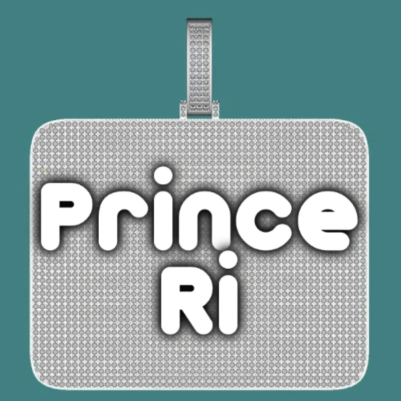 CUSTOM LETTER NECKLACE 3D BIG SQUARE made by The GUU Shop