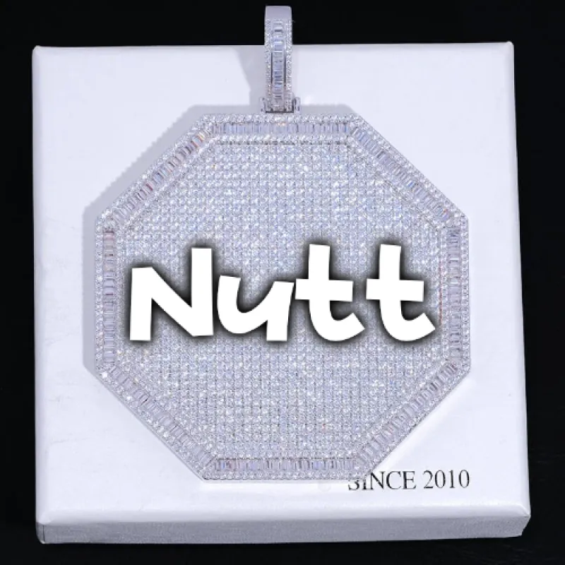 CUSTOM LETTER NECKLACE 3D BIG OCTAGON made by The GUU Shop