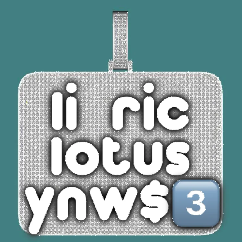 CUSTOM LETTER NECKLACE 3D BIG SQUARE made by The GUU Shop