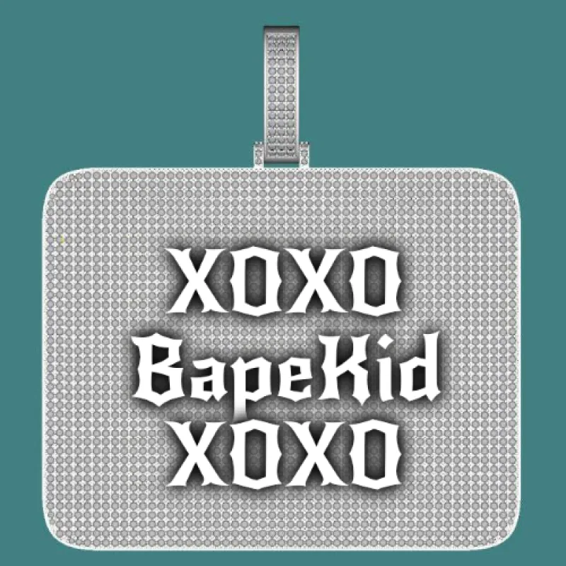 CUSTOM LETTER NECKLACE 3D BIG SQUARE made by The GUU Shop