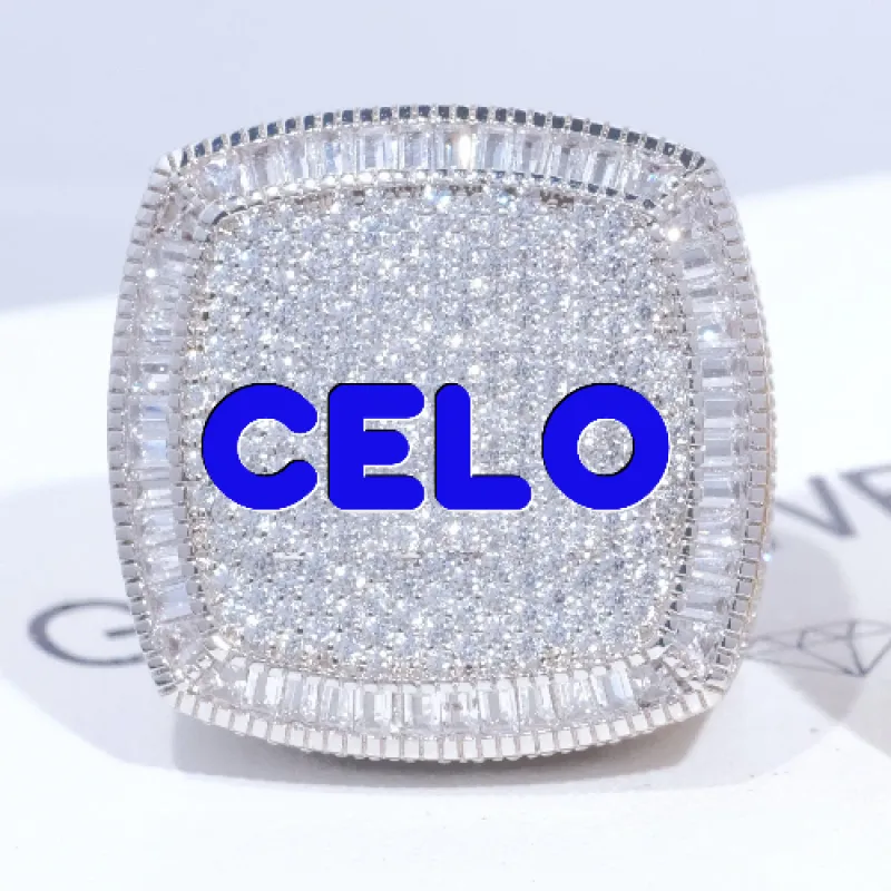 CUSTOM LETTER 3D ICED RING made by The GUU Shop