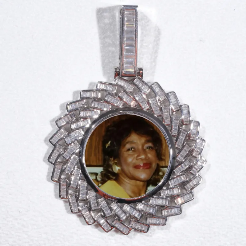 Large 3D Baguette Custom Picture Pendant made by The GUU Shop