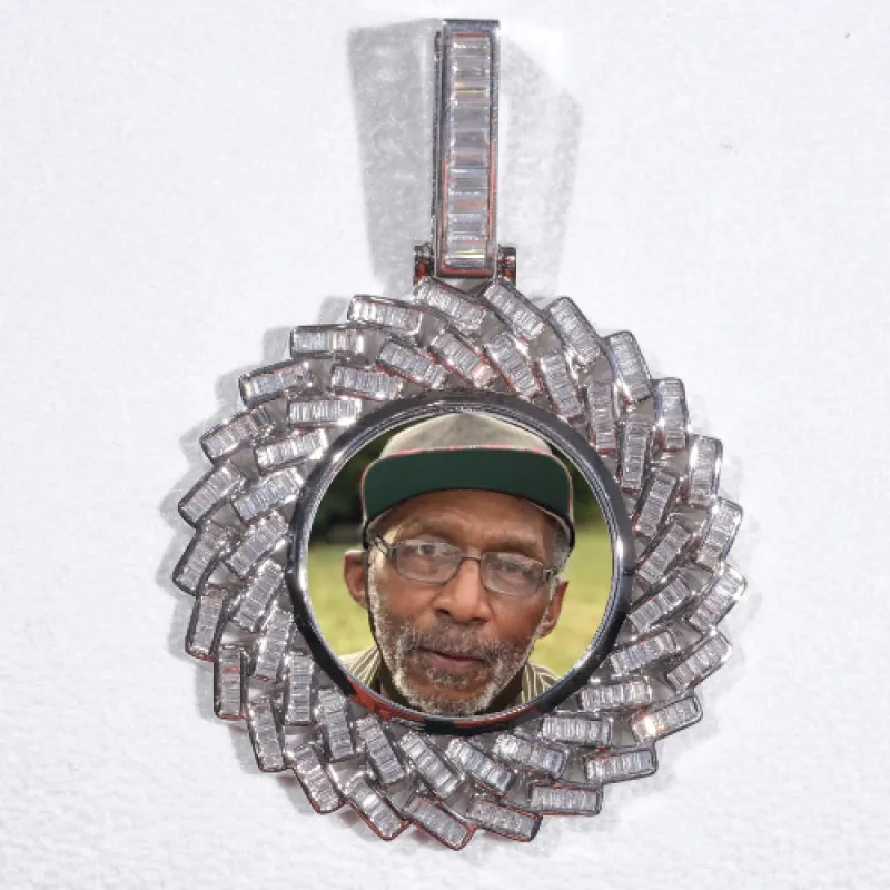 Large 3D Baguette Custom Picture Pendant made by The GUU Shop
