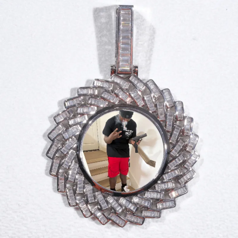Large 3D Baguette Custom Picture Pendant made by The GUU Shop