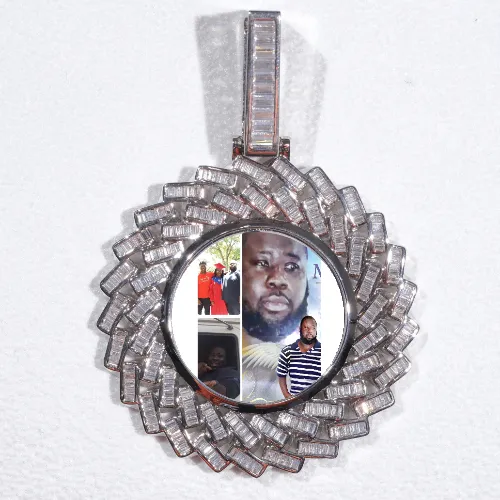 Large 3D Baguette Custom Picture Pendant sold by The GUU Shop
