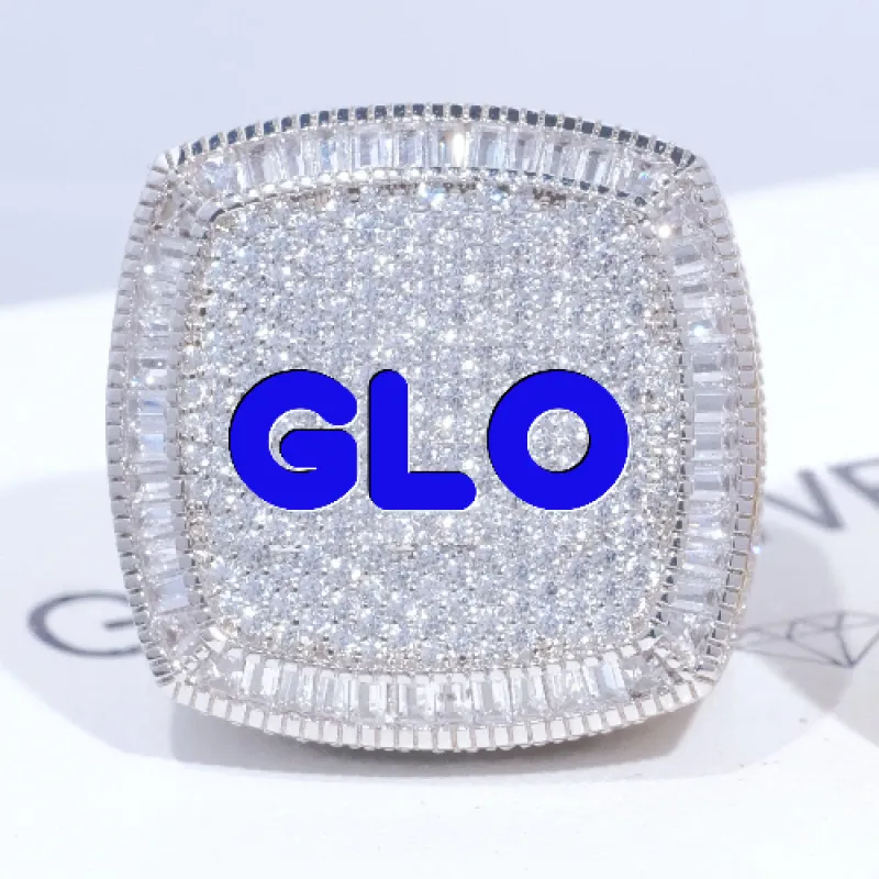 CUSTOM LETTER 3D ICED RING made by The GUU Shop