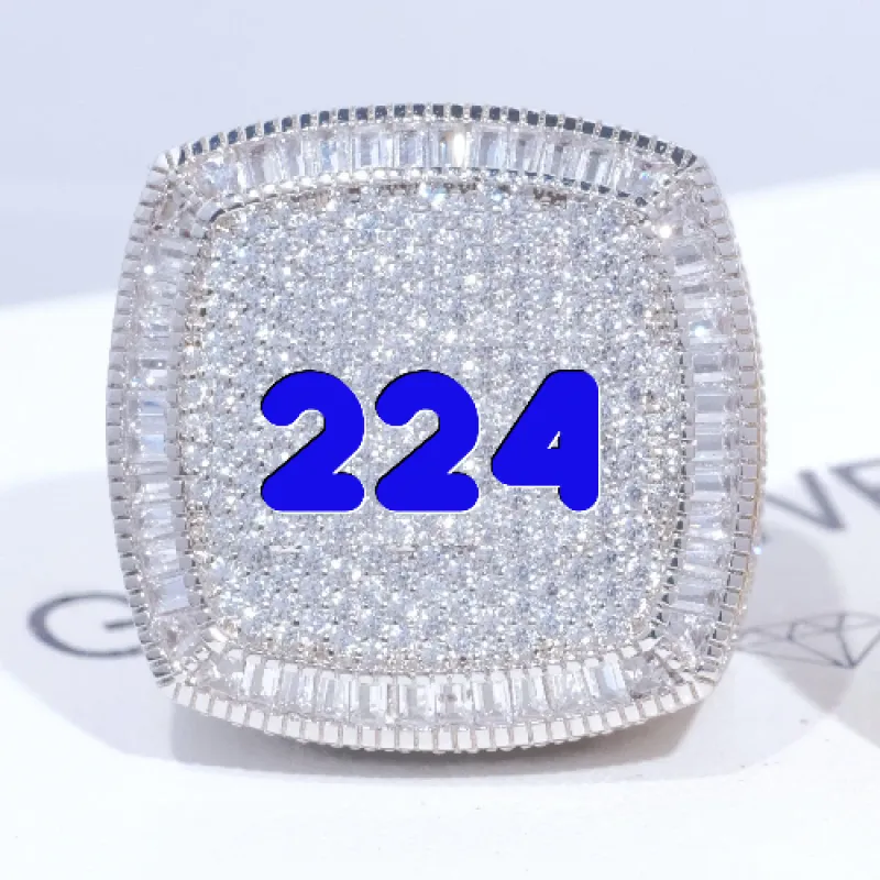 CUSTOM LETTER 3D ICED RING made by The GUU Shop