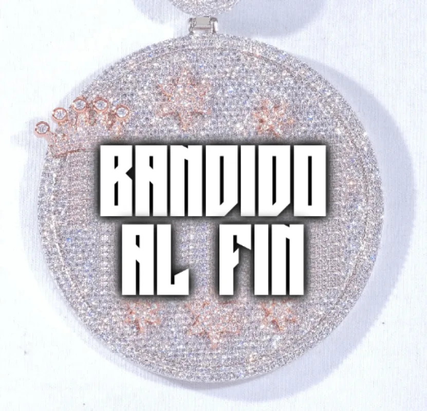 CUSTOM LETTER NECKLACE 3D BIG CROWN DISC made by The GUU Shop
