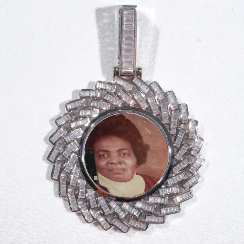 Large 3D Baguette Custom Picture Pendant made by The GUU Shop