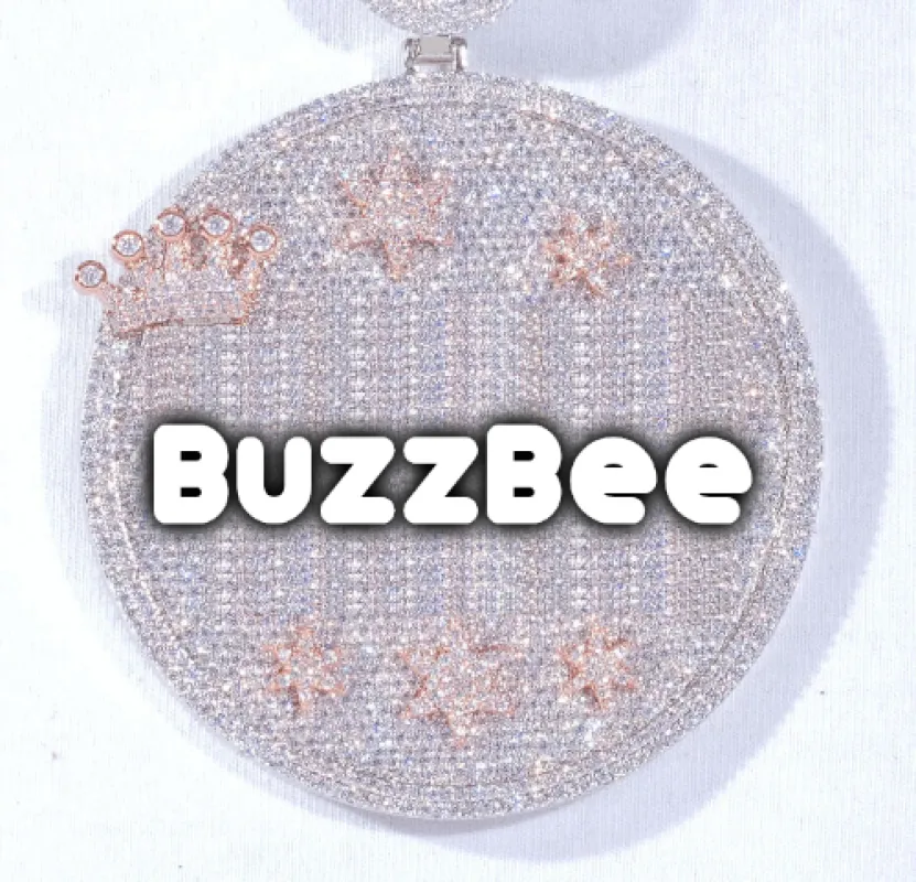 CUSTOM LETTER NECKLACE 3D BIG CROWN DISC made by The GUU Shop