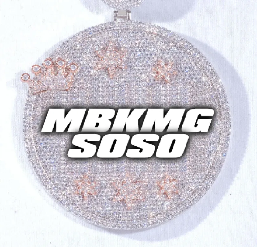 CUSTOM LETTER NECKLACE 3D BIG CROWN DISC made by The GUU Shop