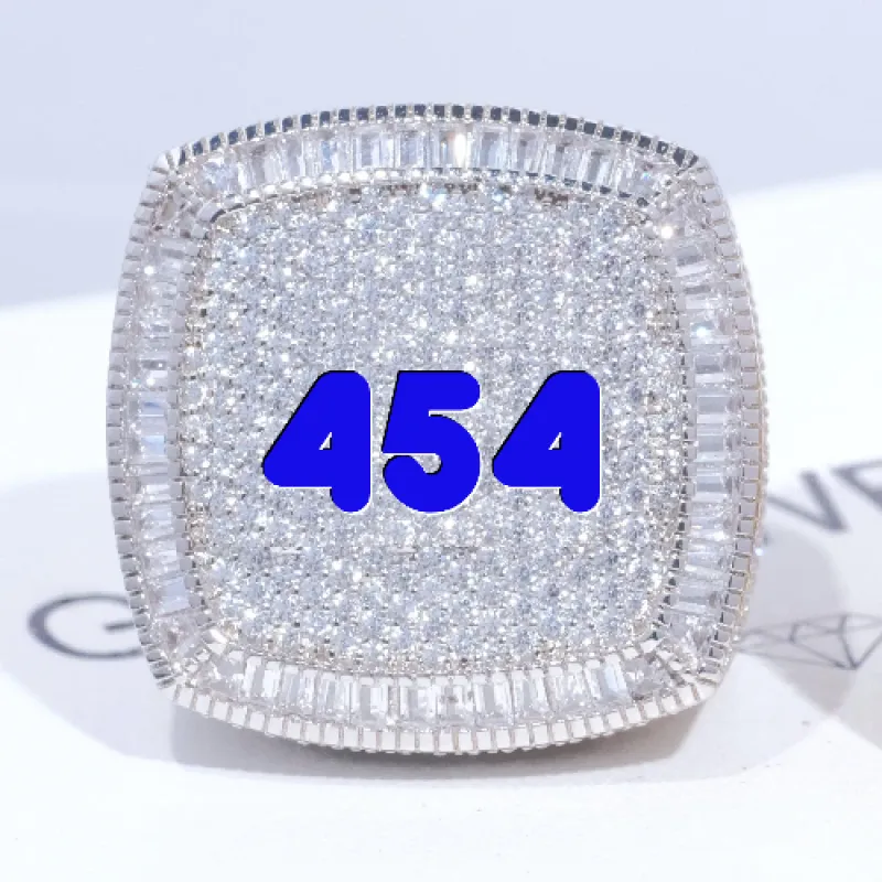 CUSTOM LETTER 3D ICED RING made by The GUU Shop