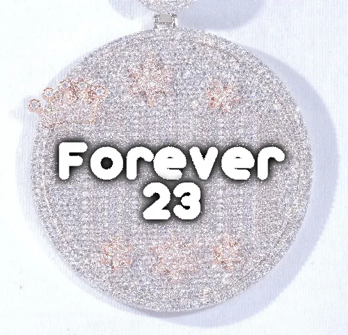 CUSTOM LETTER NECKLACE 3D BIG CROWN DISC sold by The GUU Shop
