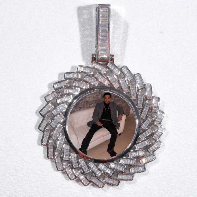 Large 3D Baguette Custom Picture Pendant made by The GUU Shop