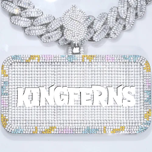 CUSTOM LETTER NECKLACE 3D COLORFUL SQUARE sold by The GUU Shop