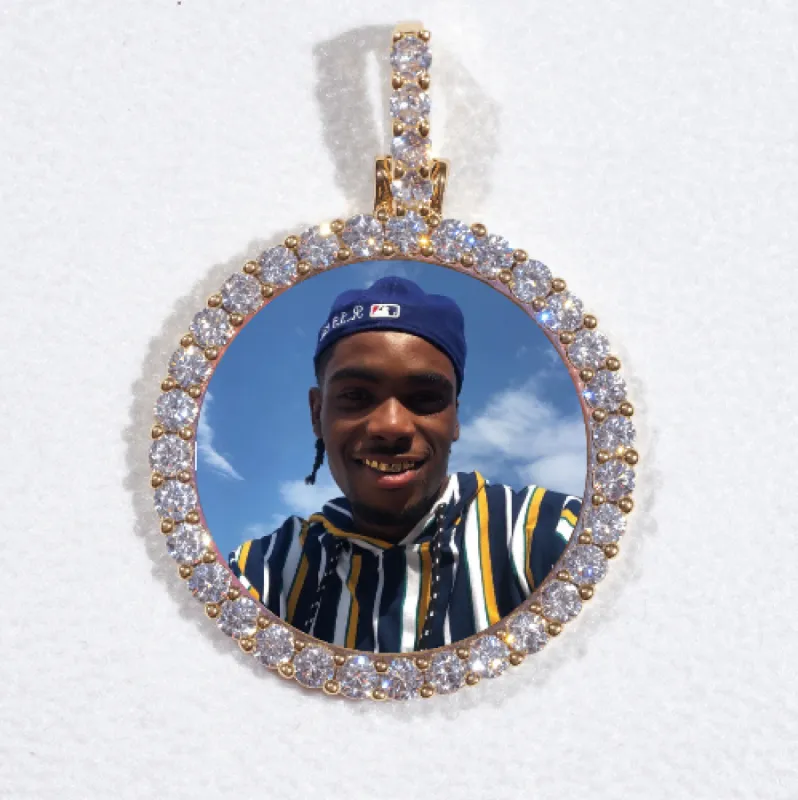 3D CIRCLE CUSTOM PICTURE PENDANT SMALL SIZE sold by The GUU Shop