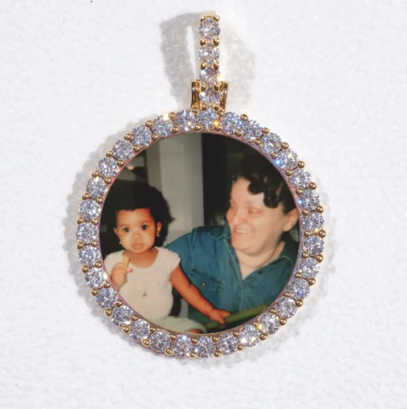 3D CIRCLE CUSTOM PICTURE PENDANT SMALL SIZE sold by The GUU Shop