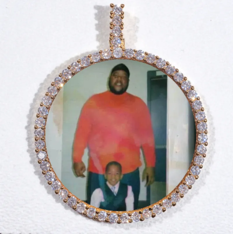 LARGE 3D CIRCLE CUSTOM PICTURE PENDANT sold by The GUU Shop