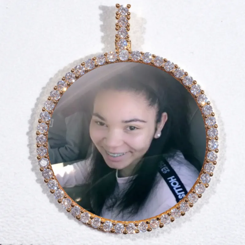 LARGE 3D CIRCLE CUSTOM PICTURE PENDANT sold by The GUU Shop