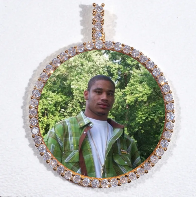 LARGE 3D CIRCLE CUSTOM PICTURE PENDANT sold by The GUU Shop
