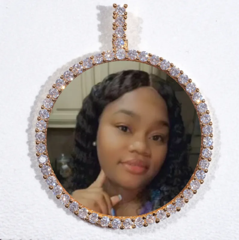 LARGE 3D CIRCLE CUSTOM PICTURE PENDANT sold by The GUU Shop