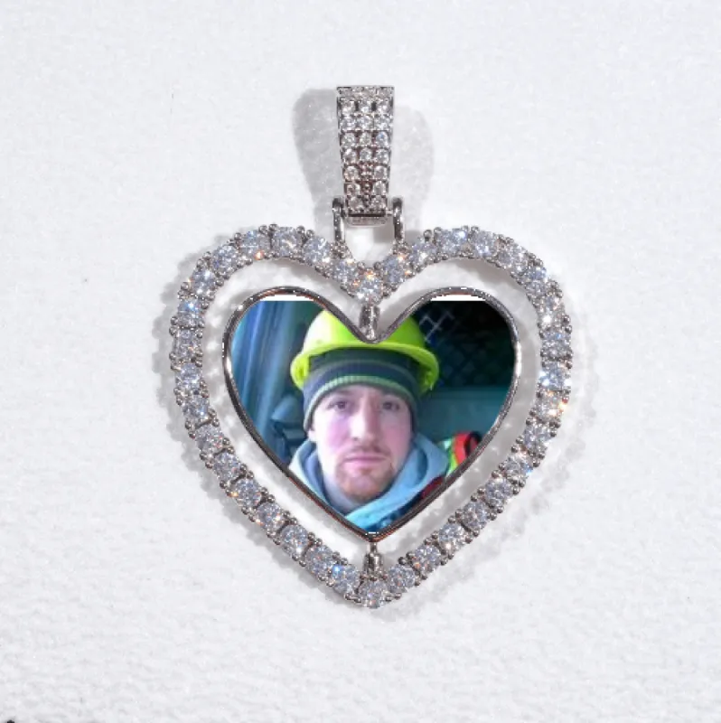 3D Spinning 2-Faced Heart Custom Picture Pendant sold by The GUU Shop