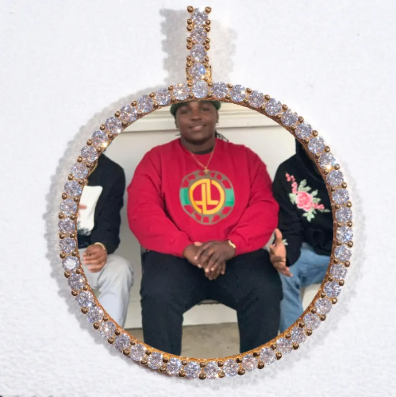 LARGE 3D CIRCLE CUSTOM PICTURE PENDANT sold by The GUU Shop