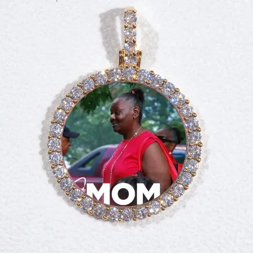 3D CIRCLE CUSTOM PICTURE PENDANT SMALL SIZE sold by The GUU Shop