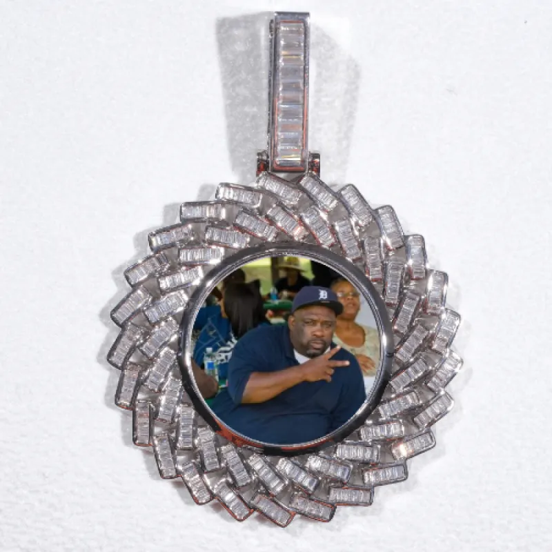Large 3D Baguette Custom Picture Pendant sold by The GUU Shop