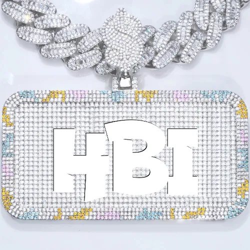 CUSTOM LETTER NECKLACE 3D COLORFUL SQUARE sold by The GUU Shop