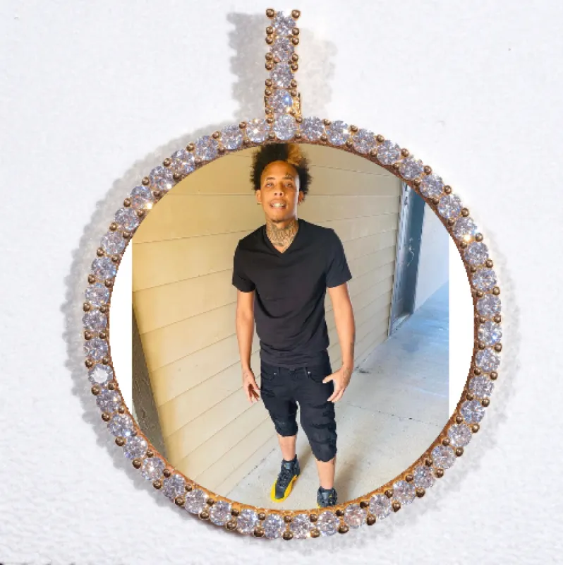 LARGE 3D CIRCLE CUSTOM PICTURE PENDANT sold by The GUU Shop