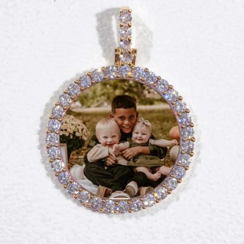 3D CIRCLE CUSTOM PICTURE PENDANT SMALL SIZE sold by The GUU Shop