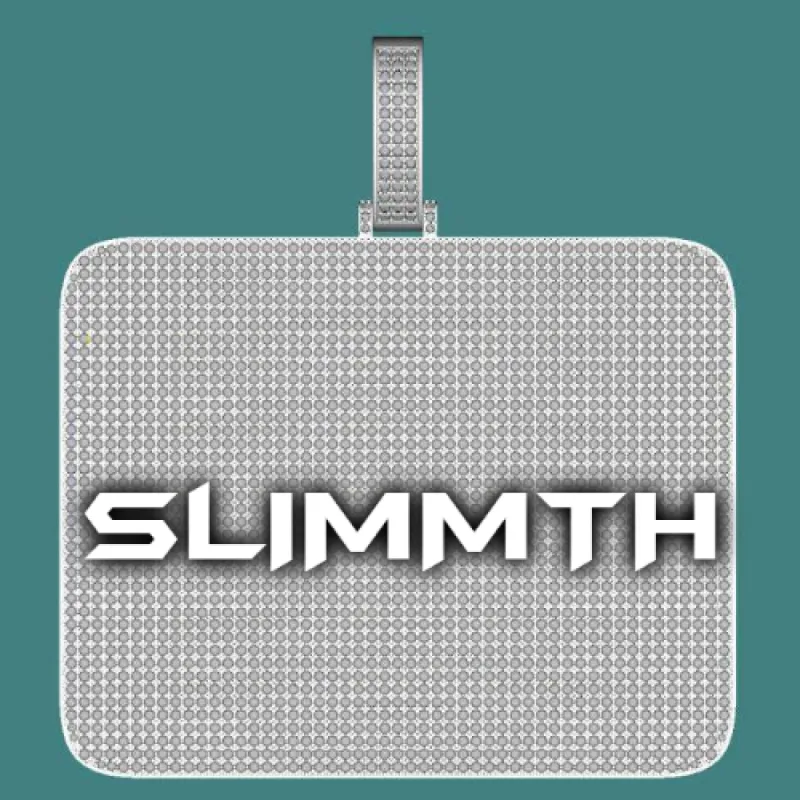 CUSTOM LETTER NECKLACE 3D BIG SQUARE sold by The GUU Shop