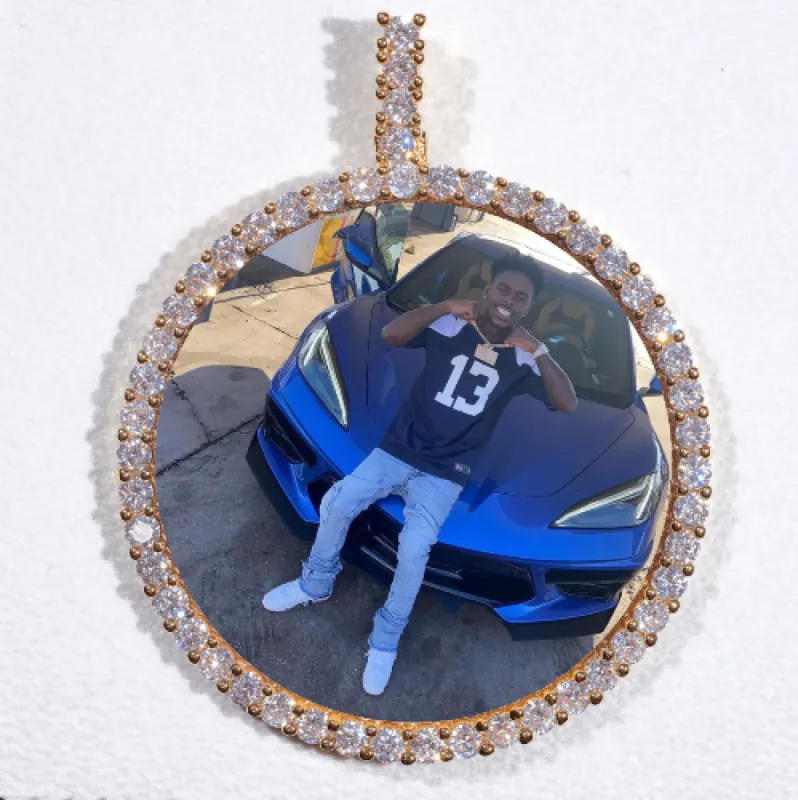 LARGE 3D CIRCLE CUSTOM PICTURE PENDANT sold by The GUU Shop