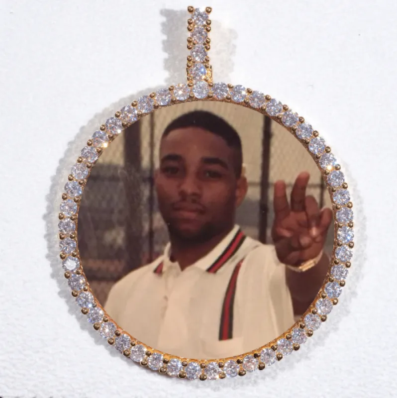 LARGE 3D CIRCLE CUSTOM PICTURE PENDANT sold by The GUU Shop