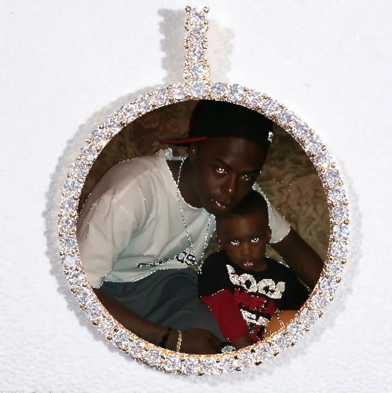 LARGE 3D CIRCLE CUSTOM PICTURE PENDANT sold by The GUU Shop