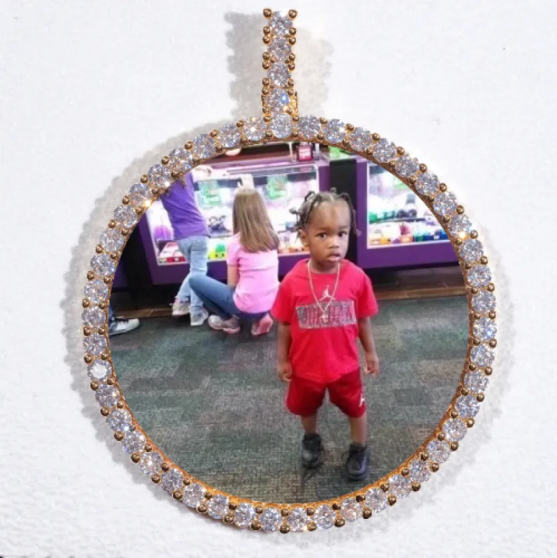 LARGE 3D CIRCLE CUSTOM PICTURE PENDANT sold by The GUU Shop