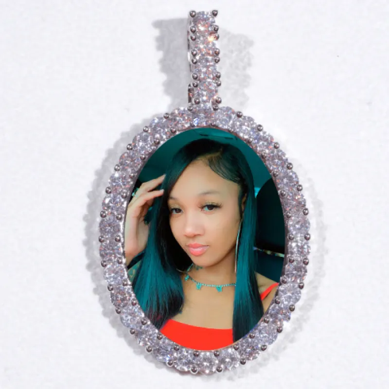 Large 3D Oval Custom Picture Pendant sold by The GUU Shop
