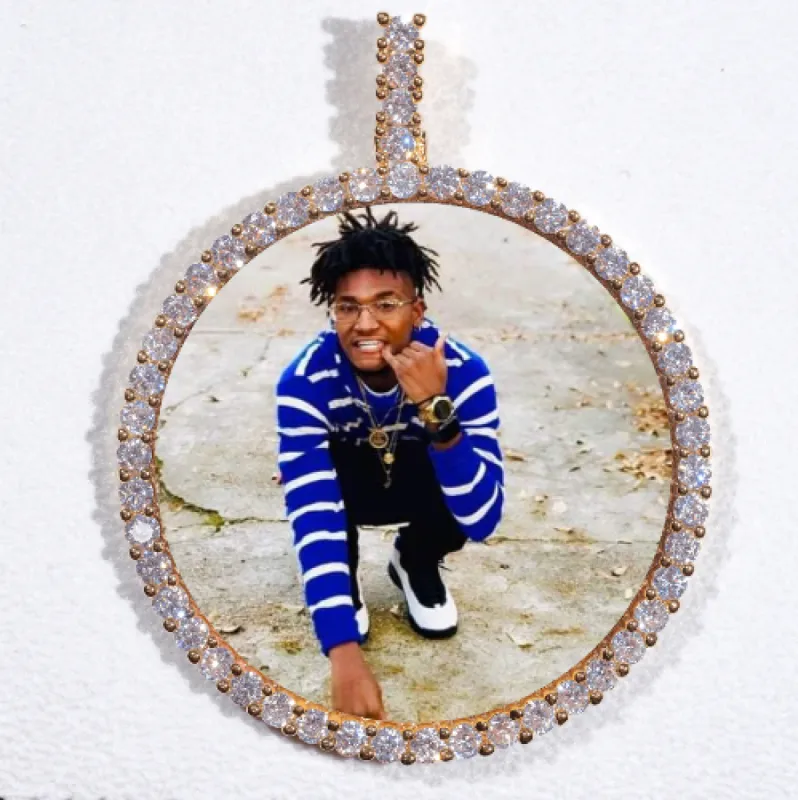 LARGE 3D CIRCLE CUSTOM PICTURE PENDANT sold by The GUU Shop