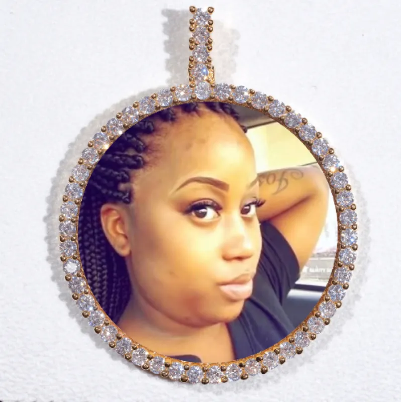 LARGE 3D CIRCLE CUSTOM PICTURE PENDANT sold by The GUU Shop