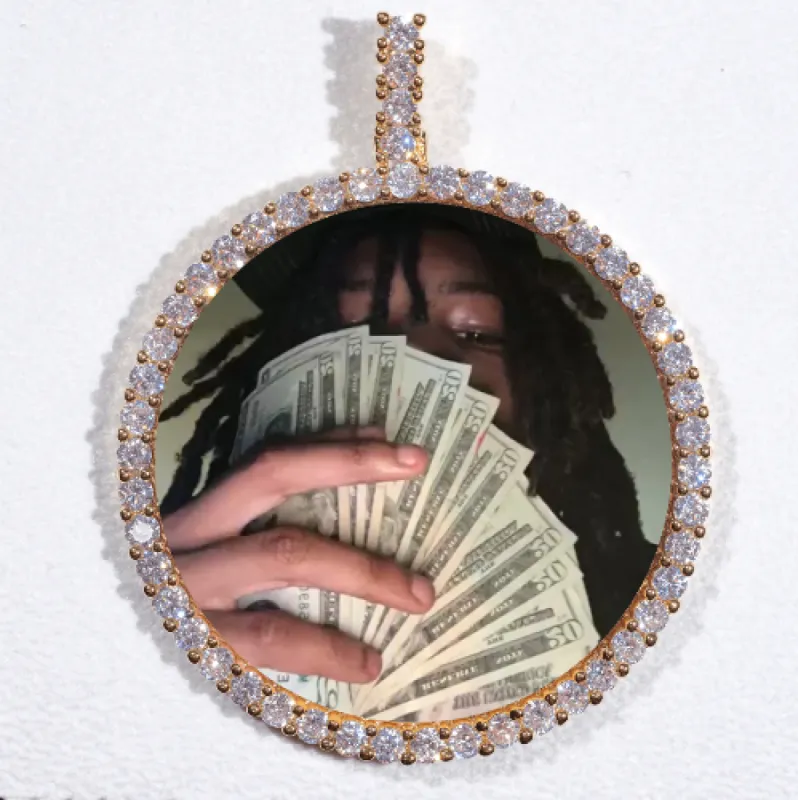 LARGE 3D CIRCLE CUSTOM PICTURE PENDANT sold by The GUU Shop