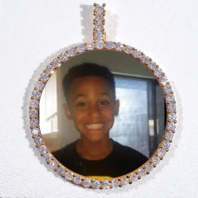 LARGE 3D CIRCLE CUSTOM PICTURE PENDANT sold by The GUU Shop