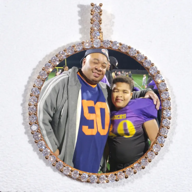 LARGE 3D CIRCLE CUSTOM PICTURE PENDANT sold by The GUU Shop