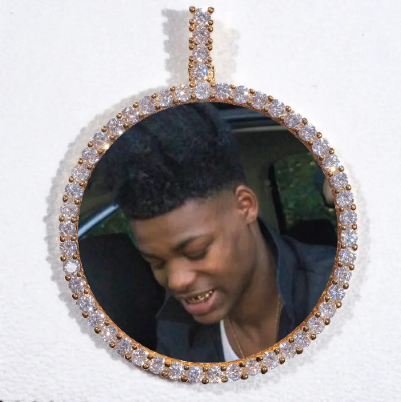 LARGE 3D CIRCLE CUSTOM PICTURE PENDANT sold by The GUU Shop