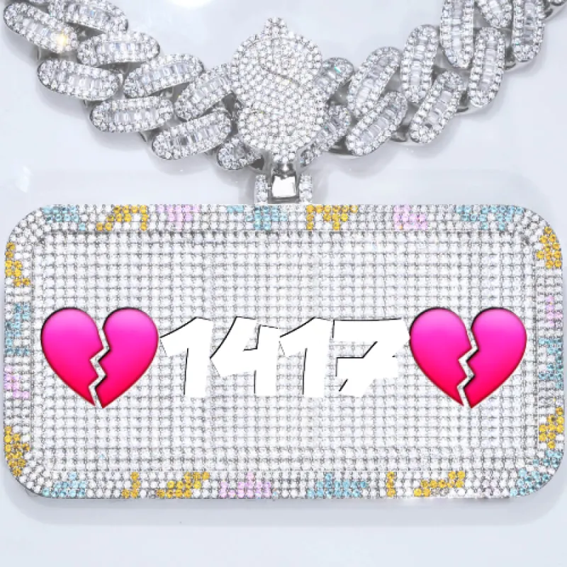 CUSTOM LETTER NECKLACE 3D COLORFUL SQUARE sold by The GUU Shop