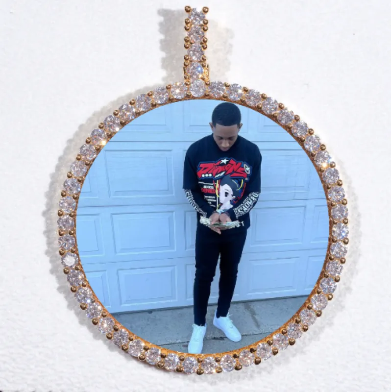 LARGE 3D CIRCLE CUSTOM PICTURE PENDANT sold by The GUU Shop