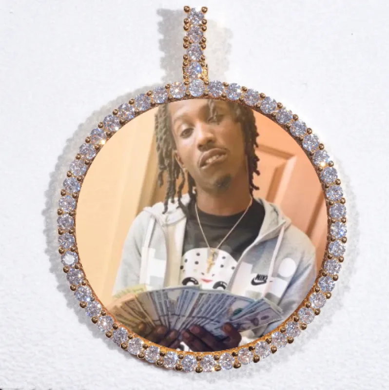 LARGE 3D CIRCLE CUSTOM PICTURE PENDANT sold by The GUU Shop